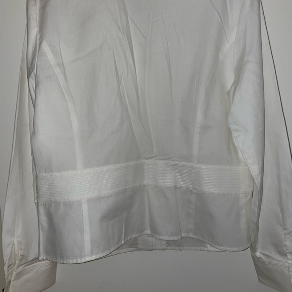 Jones New York cream colored long sleeve Cotton Blouse, NWOT, size L - Picture 2 of 4